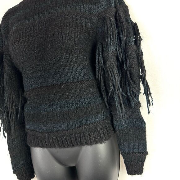 Ulla Johnson Delma Alpaca Chunky Knit Fringe Puff Sleeve Sweater Size P XS - Picture 7 of 12